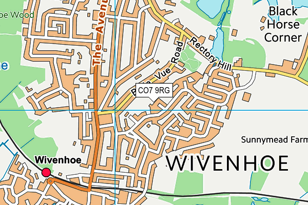 CO7 9RG map - OS VectorMap District (Ordnance Survey)