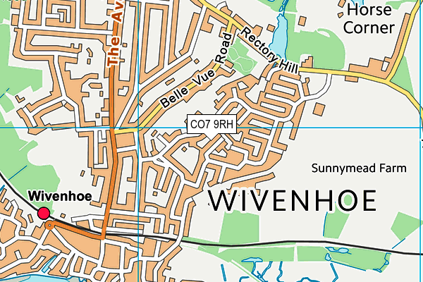 CO7 9RH map - OS VectorMap District (Ordnance Survey)