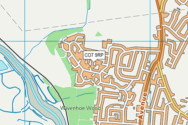 CO7 9RP map - OS VectorMap District (Ordnance Survey)