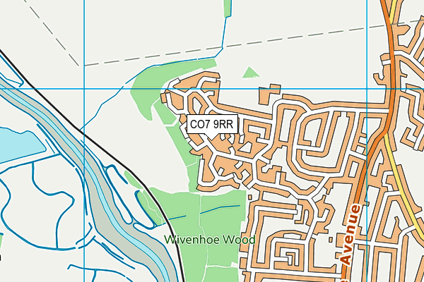 CO7 9RR map - OS VectorMap District (Ordnance Survey)