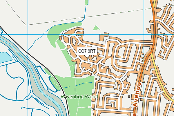 CO7 9RT map - OS VectorMap District (Ordnance Survey)