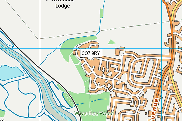 CO7 9RY map - OS VectorMap District (Ordnance Survey)