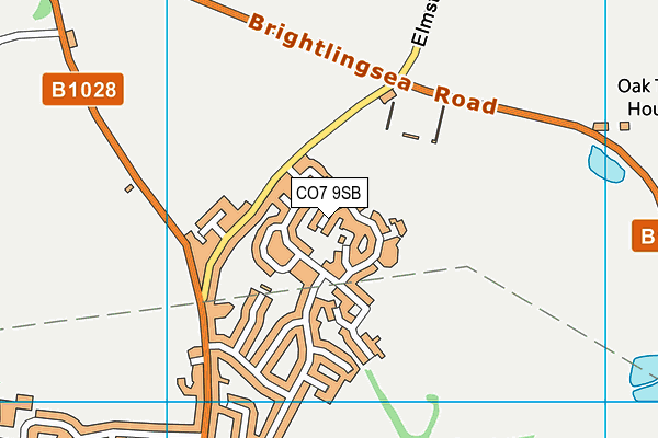 CO7 9SB map - OS VectorMap District (Ordnance Survey)