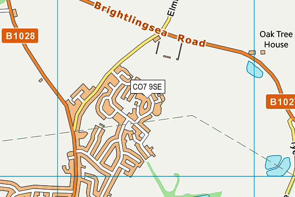 CO7 9SE map - OS VectorMap District (Ordnance Survey)