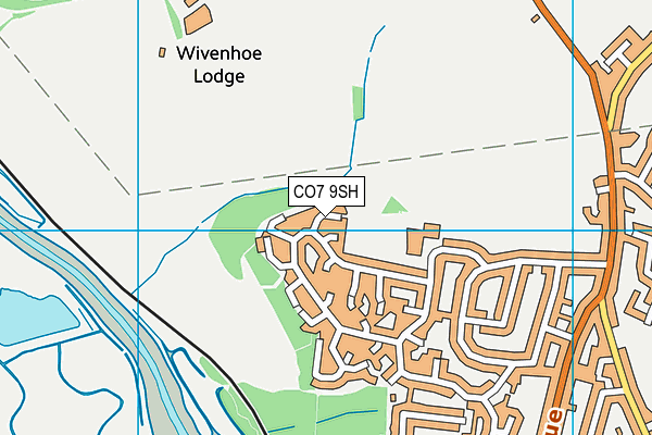 CO7 9SH map - OS VectorMap District (Ordnance Survey)