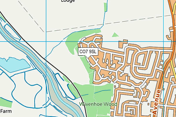 CO7 9SL map - OS VectorMap District (Ordnance Survey)