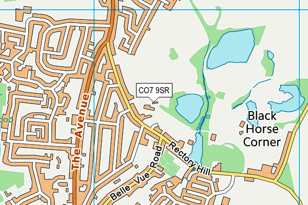 CO7 9SR map - OS VectorMap District (Ordnance Survey)