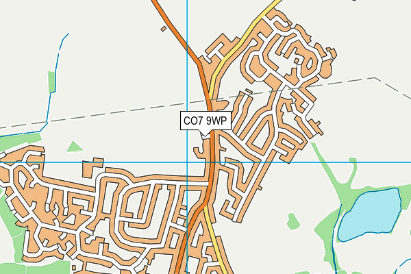 CO7 9WP map - OS VectorMap District (Ordnance Survey)