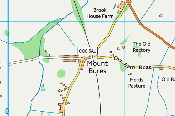 CO8 5AL map - OS VectorMap District (Ordnance Survey)