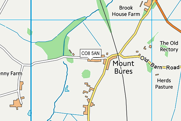 CO8 5AN map - OS VectorMap District (Ordnance Survey)