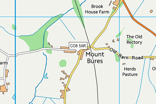 CO8 5AR map - OS VectorMap District (Ordnance Survey)