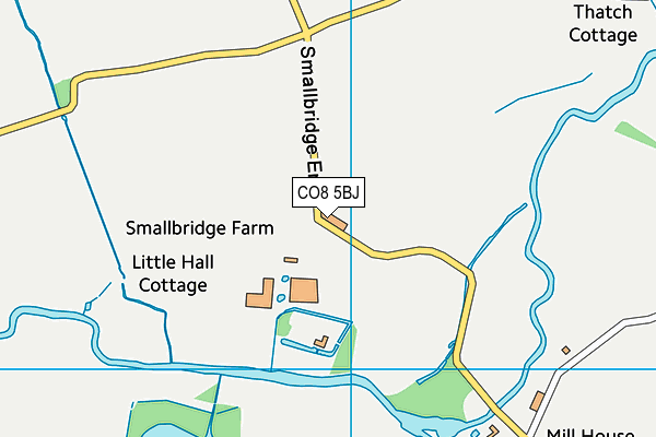 CO8 5BJ map - OS VectorMap District (Ordnance Survey)