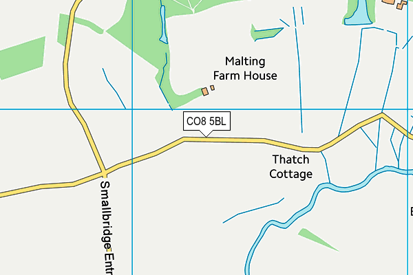 CO8 5BL map - OS VectorMap District (Ordnance Survey)