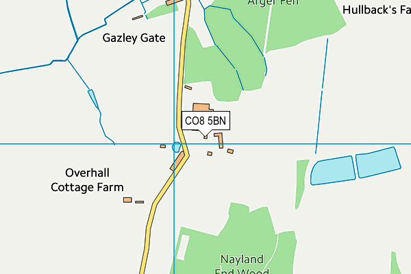 CO8 5BN map - OS VectorMap District (Ordnance Survey)