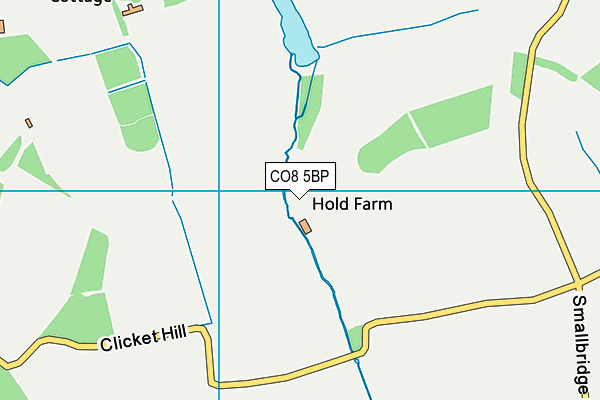 CO8 5BP map - OS VectorMap District (Ordnance Survey)