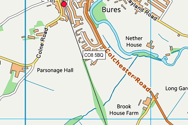 CO8 5BQ map - OS VectorMap District (Ordnance Survey)