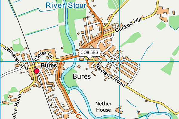 CO8 5BS map - OS VectorMap District (Ordnance Survey)