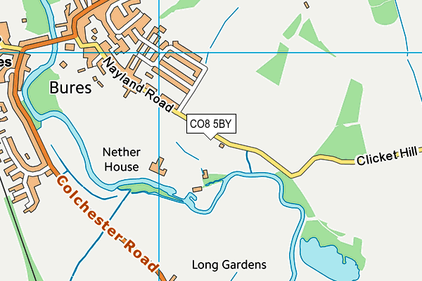 CO8 5BY map - OS VectorMap District (Ordnance Survey)