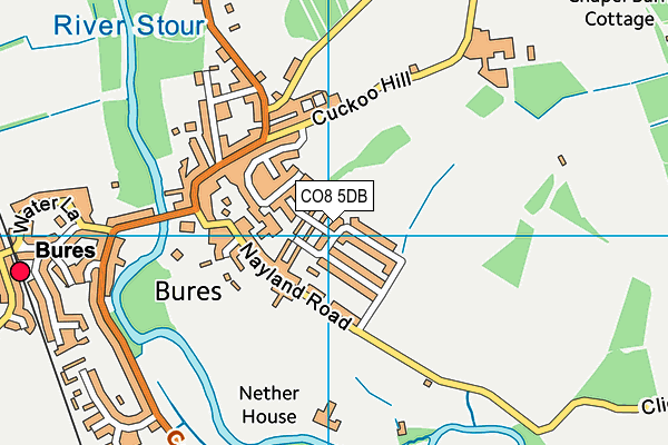 CO8 5DB map - OS VectorMap District (Ordnance Survey)