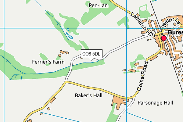 CO8 5DL map - OS VectorMap District (Ordnance Survey)