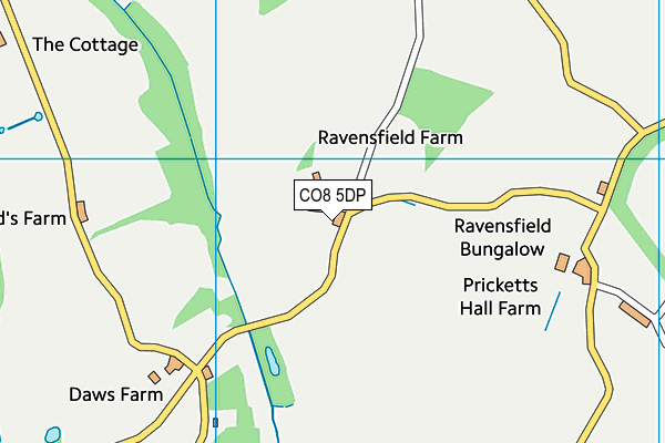 CO8 5DP map - OS VectorMap District (Ordnance Survey)