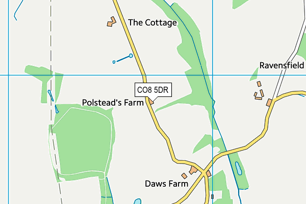 CO8 5DR map - OS VectorMap District (Ordnance Survey)