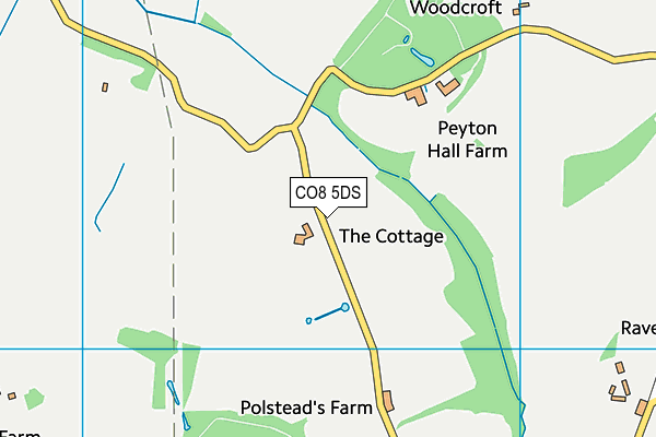 CO8 5DS map - OS VectorMap District (Ordnance Survey)