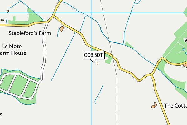 CO8 5DT map - OS VectorMap District (Ordnance Survey)