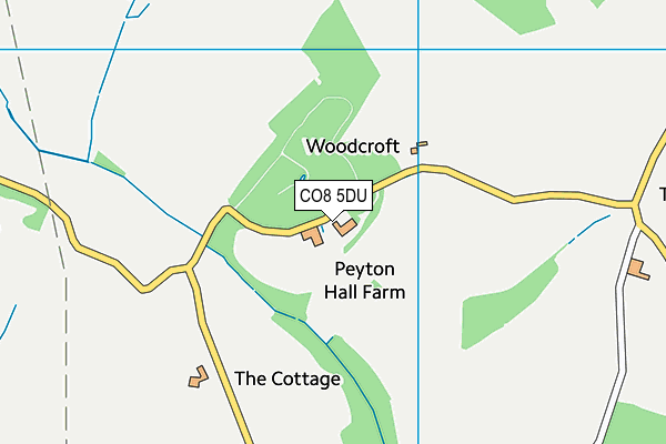 CO8 5DU map - OS VectorMap District (Ordnance Survey)