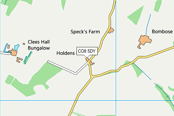 CO8 5DY map - OS VectorMap District (Ordnance Survey)