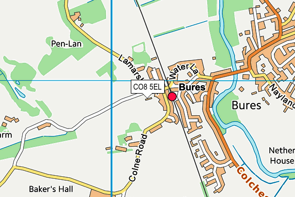 CO8 5EL map - OS VectorMap District (Ordnance Survey)