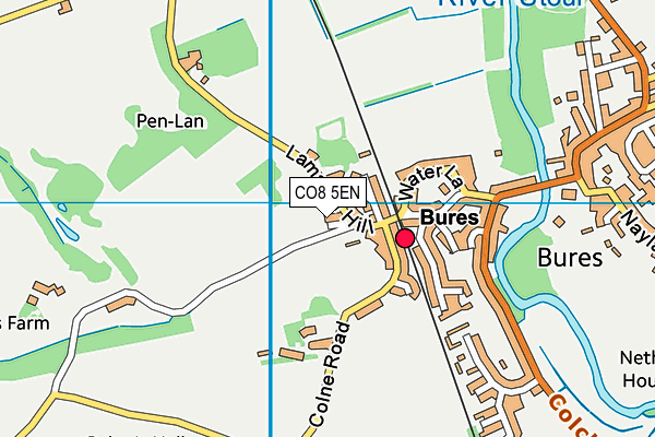 CO8 5EN map - OS VectorMap District (Ordnance Survey)