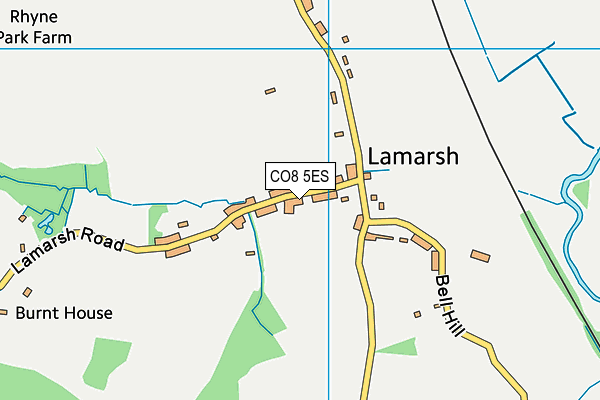 CO8 5ES map - OS VectorMap District (Ordnance Survey)