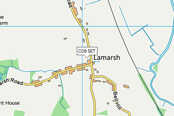 CO8 5ET map - OS VectorMap District (Ordnance Survey)