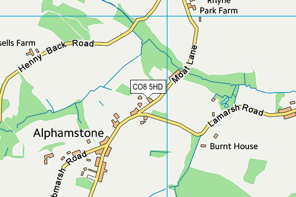 CO8 5HD map - OS VectorMap District (Ordnance Survey)