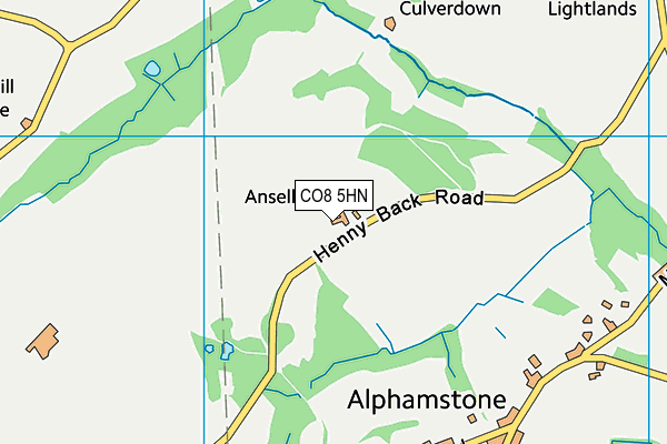 CO8 5HN map - OS VectorMap District (Ordnance Survey)