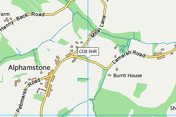 CO8 5HR map - OS VectorMap District (Ordnance Survey)