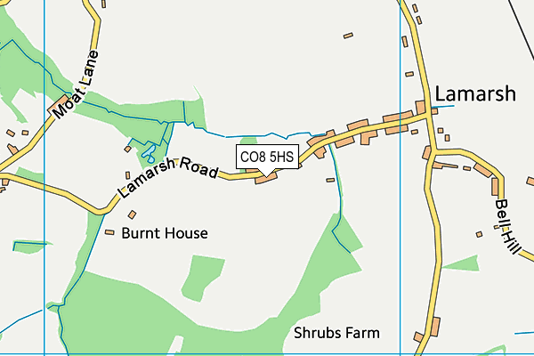 CO8 5HS map - OS VectorMap District (Ordnance Survey)