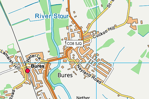 CO8 5JQ map - OS VectorMap District (Ordnance Survey)