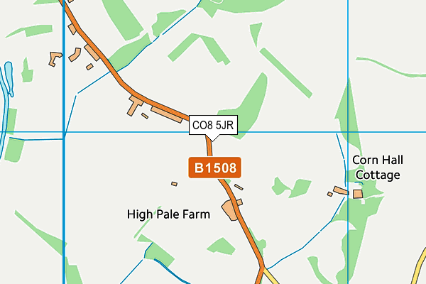 CO8 5JR map - OS VectorMap District (Ordnance Survey)