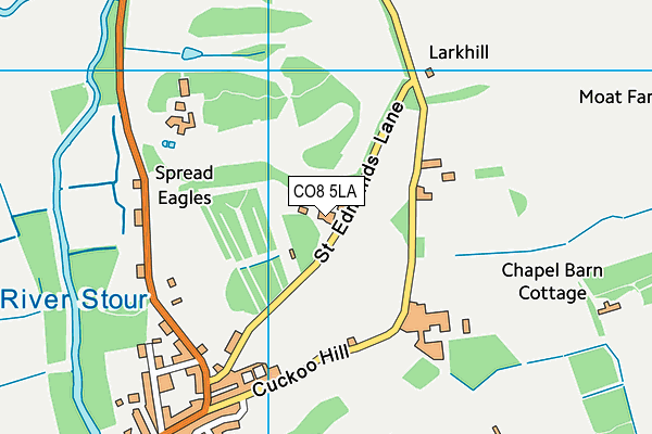 CO8 5LA map - OS VectorMap District (Ordnance Survey)