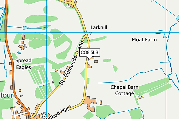 CO8 5LB map - OS VectorMap District (Ordnance Survey)