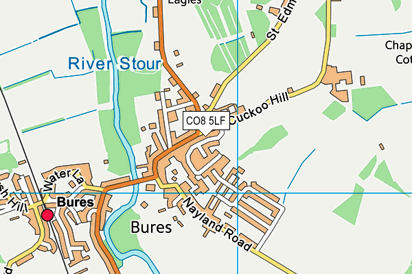 CO8 5LF map - OS VectorMap District (Ordnance Survey)