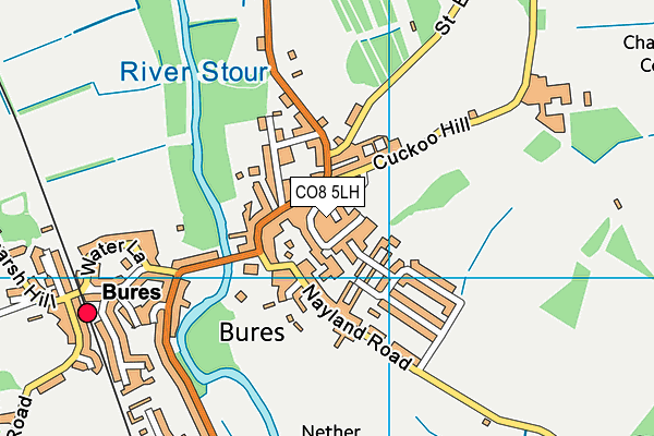 CO8 5LH map - OS VectorMap District (Ordnance Survey)