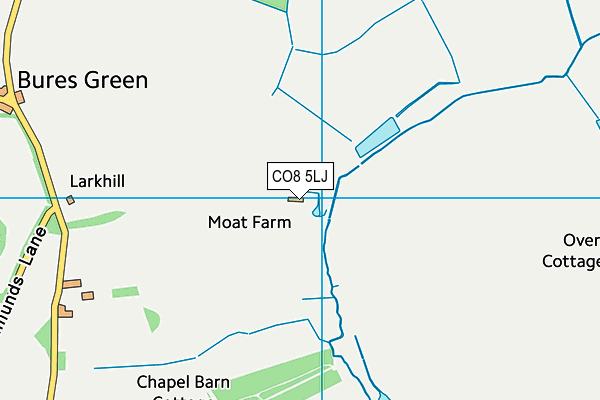 CO8 5LJ map - OS VectorMap District (Ordnance Survey)