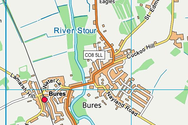 CO8 5LL map - OS VectorMap District (Ordnance Survey)