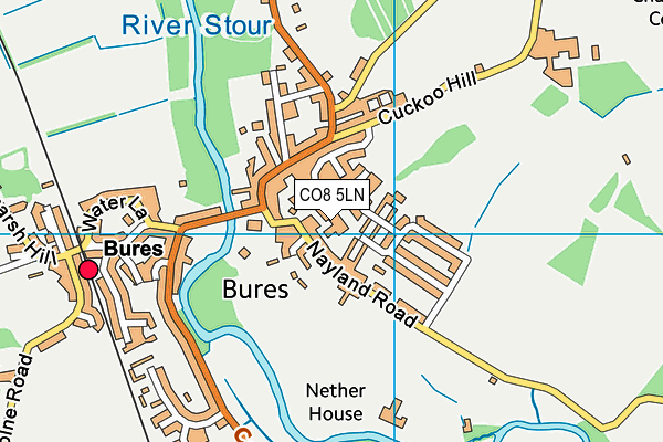 CO8 5LN map - OS VectorMap District (Ordnance Survey)