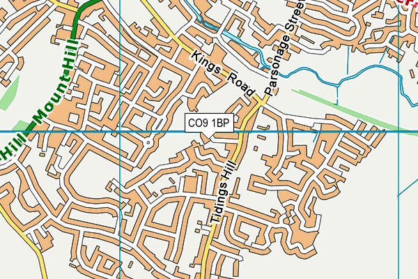 CO9 1BP map - OS VectorMap District (Ordnance Survey)