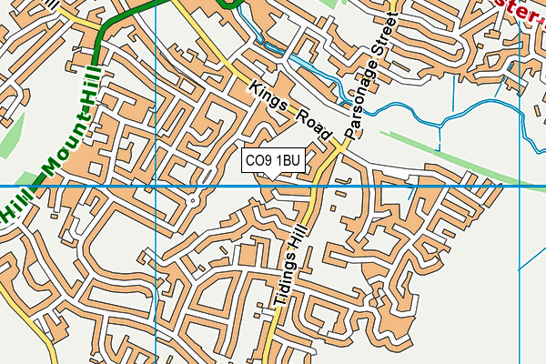 CO9 1BU map - OS VectorMap District (Ordnance Survey)