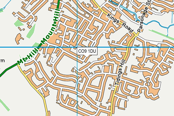 CO9 1DU map - OS VectorMap District (Ordnance Survey)